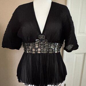 Robert Just Cavalli Black Shirt Blouse made in Italy NEW